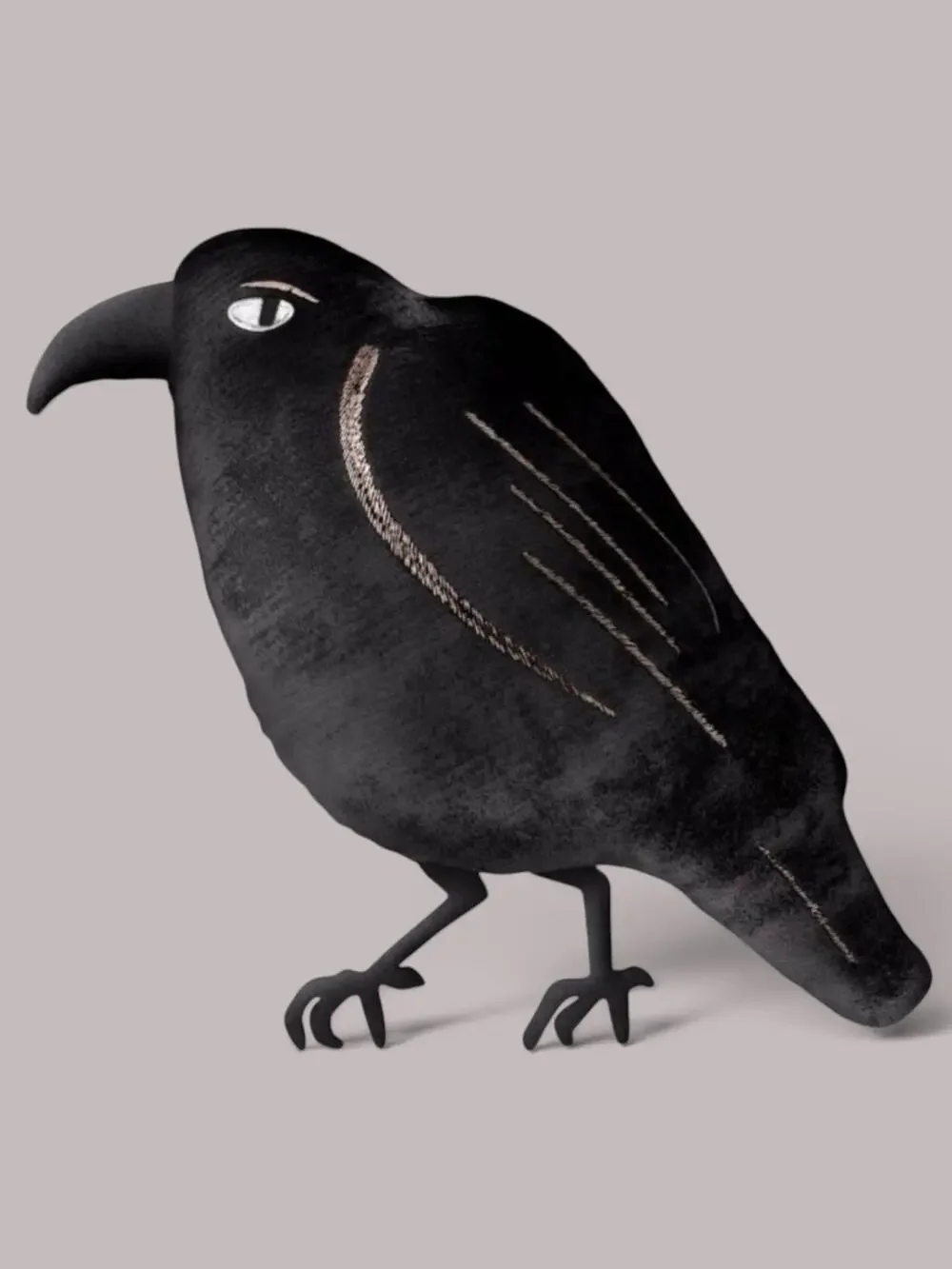 New Hyde & EEK Raven Halloween Bird Throw Pillow Plush Target Gothic Decor Black
